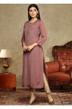 Brown Color Georgette /Chiffon Kurti 